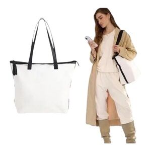 Walter Baker X Curateur Carly White Canvas Tote Bag with Tassel